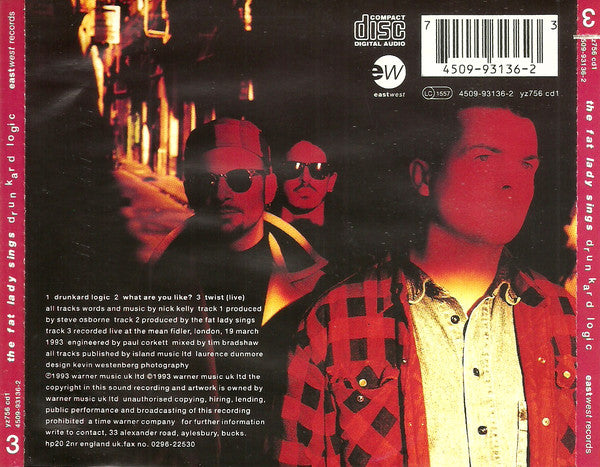 Fat Lady Sings - Drunkard Logic - Used CD image 2