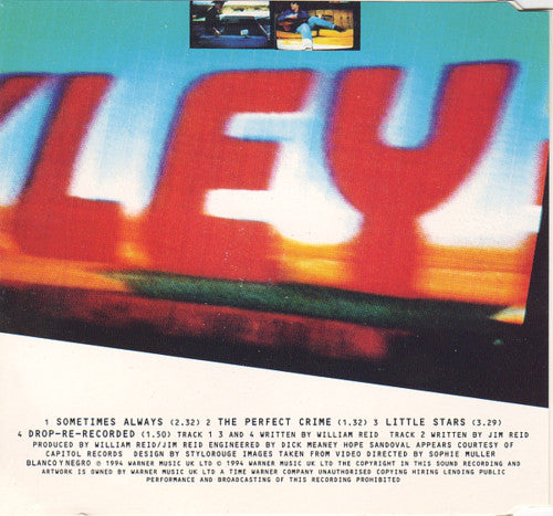 Jesus And Mary Chain - Sometimes Always - Used CD image 3