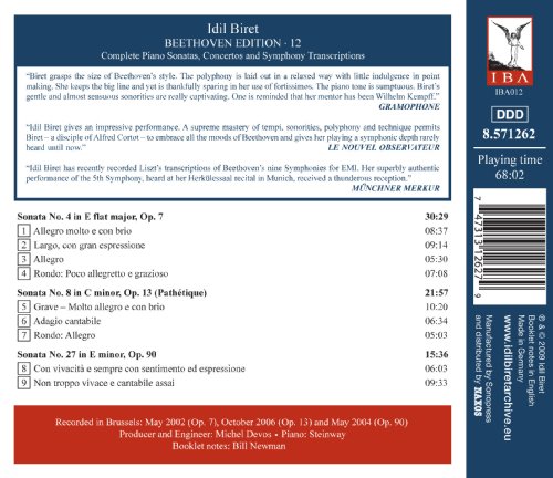 BIRET - BEETHOVEN:PIANO SONATAS VOL.6 - CD image 2