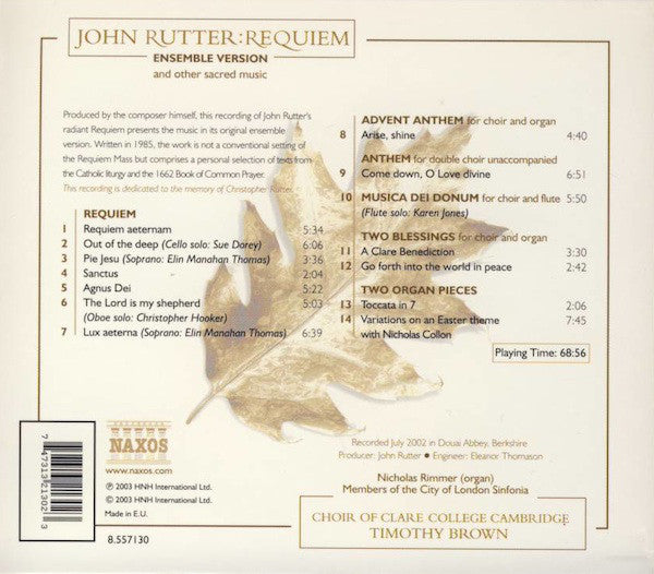 John Rutter - Requiem - CD image 2