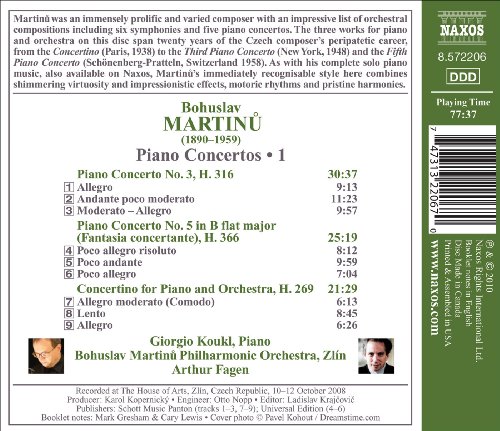 Bohuslav Martinů - Piano Concertos Nos. 3 And 5 / Concertino - Used image 2