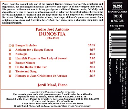 JORDI MASO - DONOSTIA: PIANO WORKS - CD image 2