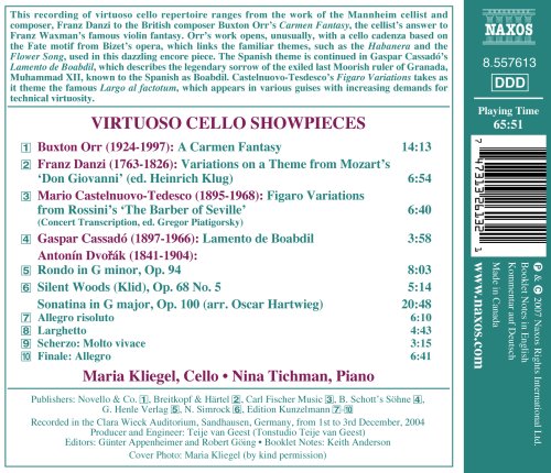 KLIEGEL:TICHMAN - VIRTUOSO CELLO SHOWPIECES - CD image 2