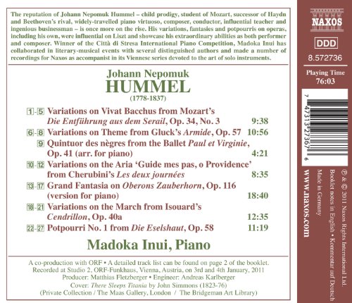 MADOKA INUI - HUMMEL:OP FANTASIES - CD image 2