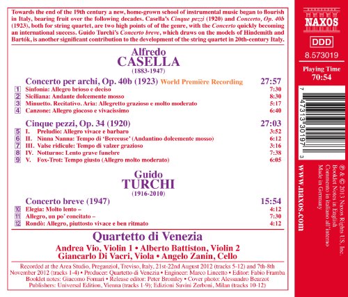 Alfredo Casella - : Concerto Per Archi Op. 40b/Cinque Pezzi Op. 34 - CD image 2