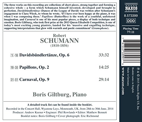 Robert Schumann - SCHUMANN, R.: Carnaval / Davidsbündlertänze / Papill image 2