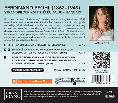 Ferdinand Pfohl - Pfohl: Strandbilder/Suite Ã‰lÃ©giaque/Hagbart - image 2