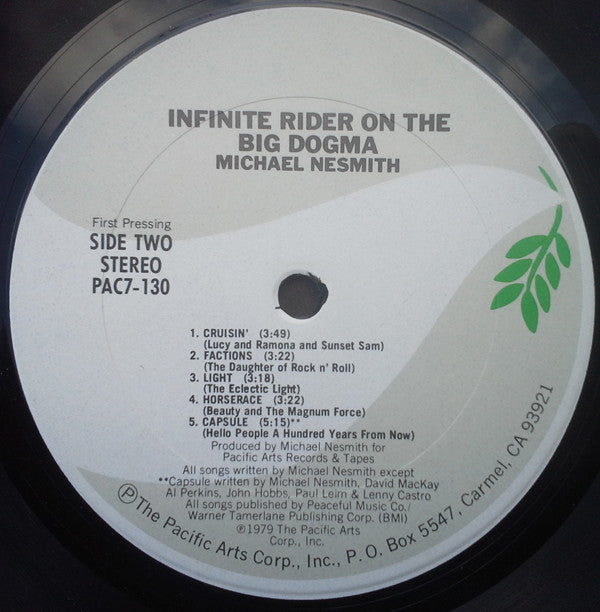 Michael Nesmith - Infinite Rider On The Big Dogma - Used Vinyl Record image 4