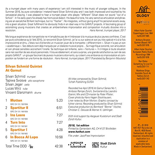 Silvan Schmid Quinte - At Gamut - CD image 2