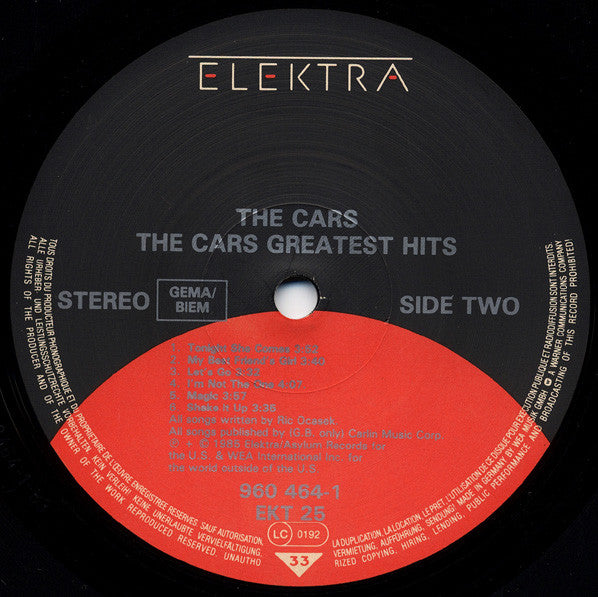 Cars - Greatest Hits - Used Vinyl Record image 4