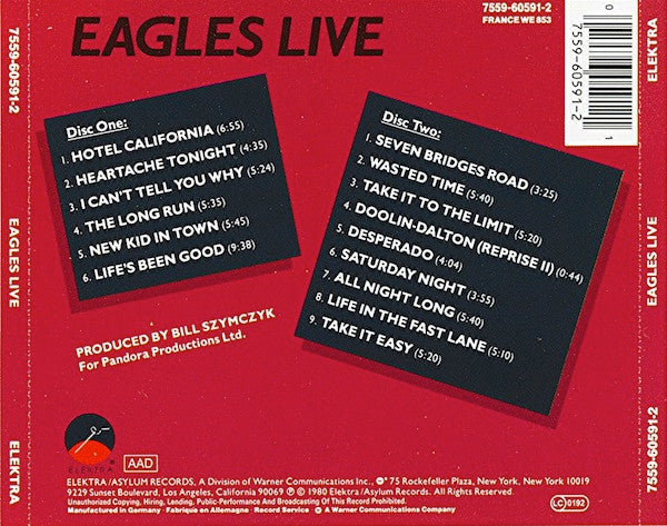 Eagles - Live - CD image 1