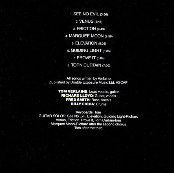 Television - Marquee Moon - CD image 1