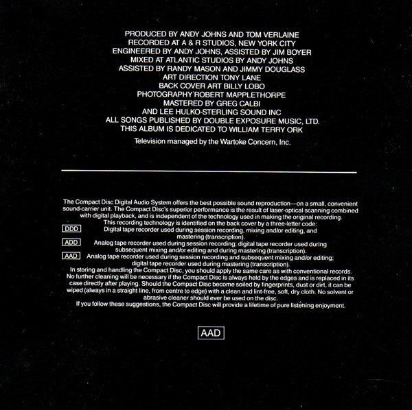 Television - Marquee Moon - CD image 2