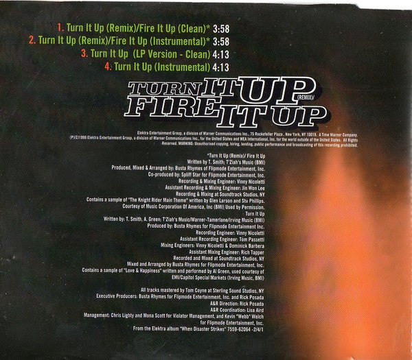Busta Rhymes - Turn It Up (Remix) / Fire It Up - Used CD image 7