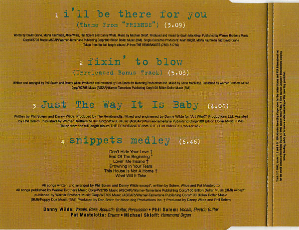Rembrandts - I'll Be There For You (Theme From "Friends") - Used CD image 3
