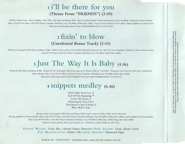 Rembrandts - I'll Be There For You (Theme From "Friends") - Used CD image 8