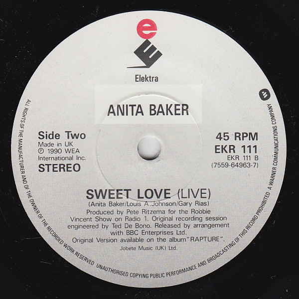 Anita Baker - Talk To Me - Used Vinyl Record 7" image 8