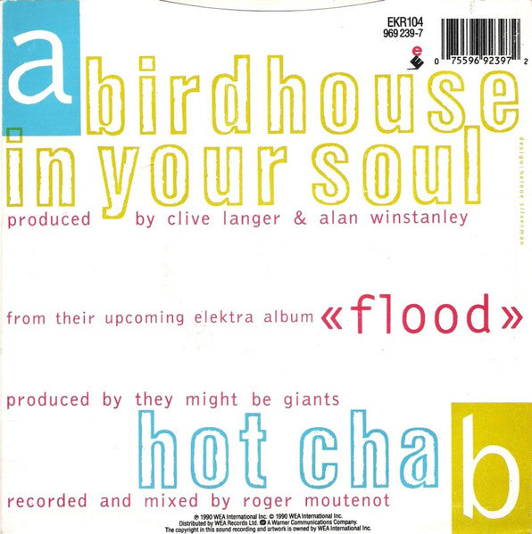 y Might Be Giants - Birdhouse In Your Soul - Used Vinyl Record 7" image 2
