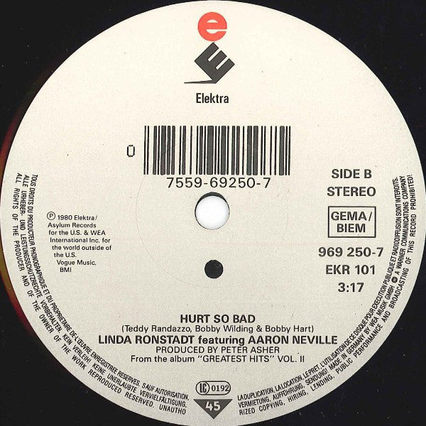 Linda Ronstadt - Don't Know Much - Used Vinyl Record 7" image 8