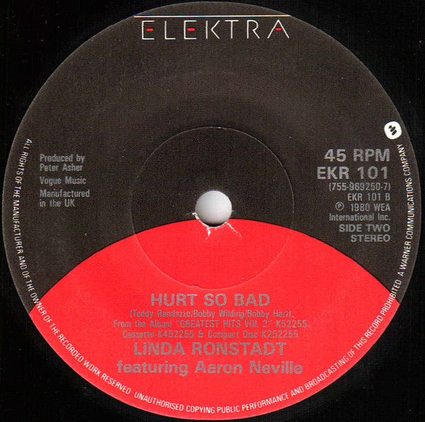 Linda Ronstadt - Don't Know Much - Used Vinyl Record 7" image 9
