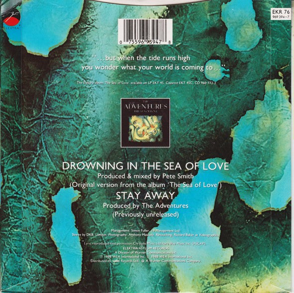 Adventures - Drowning In The Sea Of Love - Used Vinyl Record 7" image 2