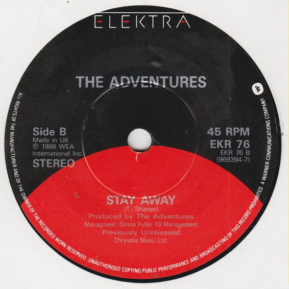 Adventures - Drowning In The Sea Of Love - Used Vinyl Record 7" image 4