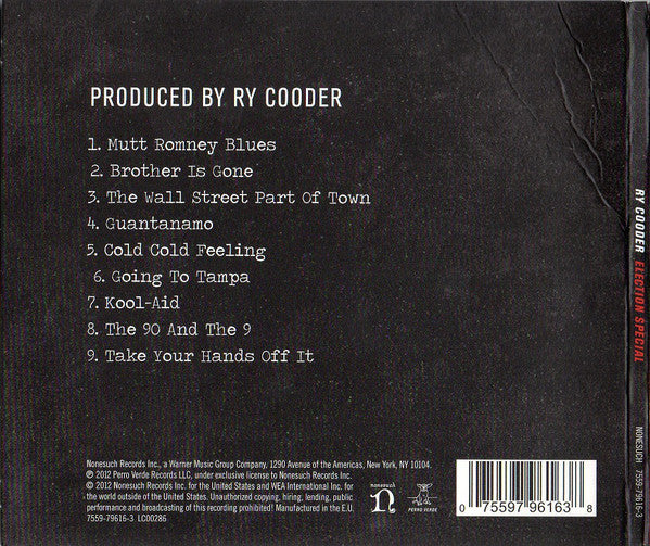 Ry Cooder - Election Special - CD image 2