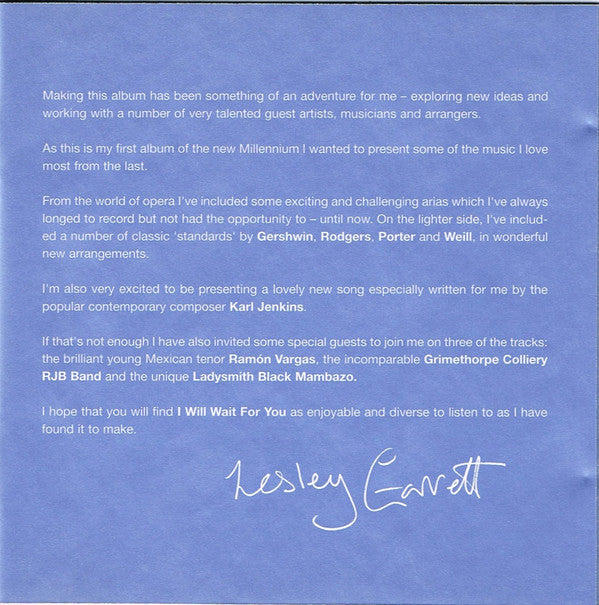 Lesley Garrett - I Will Wait For You - Used CD image 10
