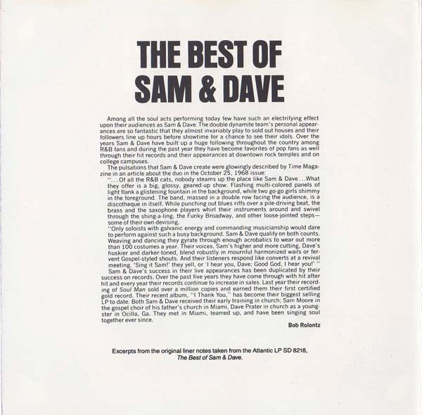 Sam & Dave - Best Of - CD image 4