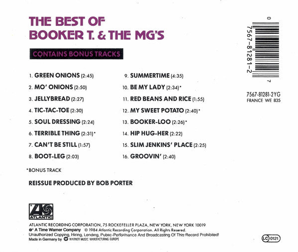 Booker T & The MG's - Best Of - Used CD image 2