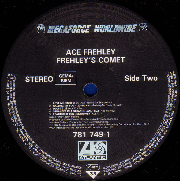 Ace Frehley - Frehley's Comet - Used Vinyl Record image 3