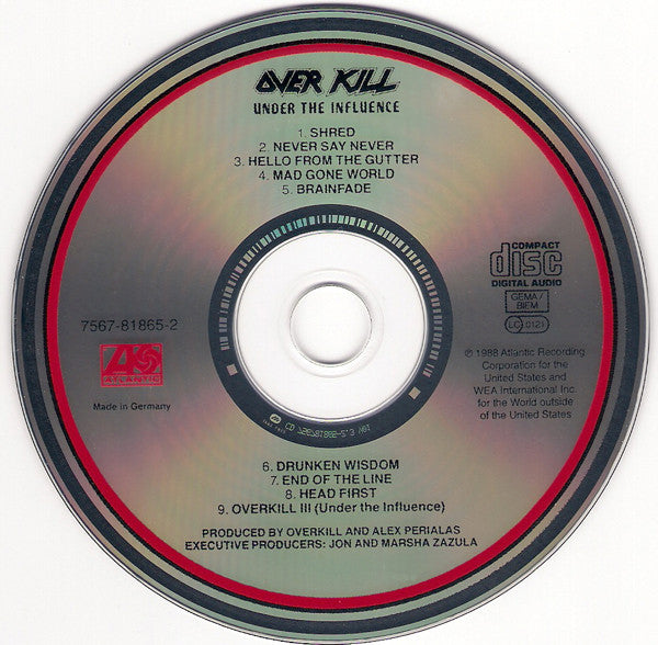 Overkill - Under The Influence - CD image 3