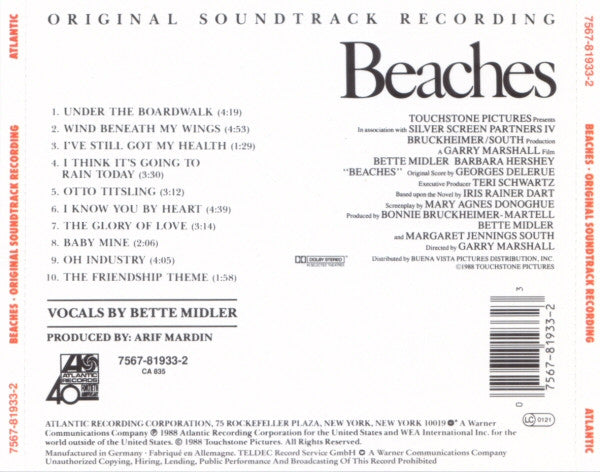 Bette Midler - Beaches - Original Soundtrack Recording - Used CD image 2
