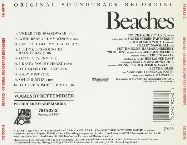 Bette Midler - Beaches - Original Soundtrack Recording - Used CD image 8