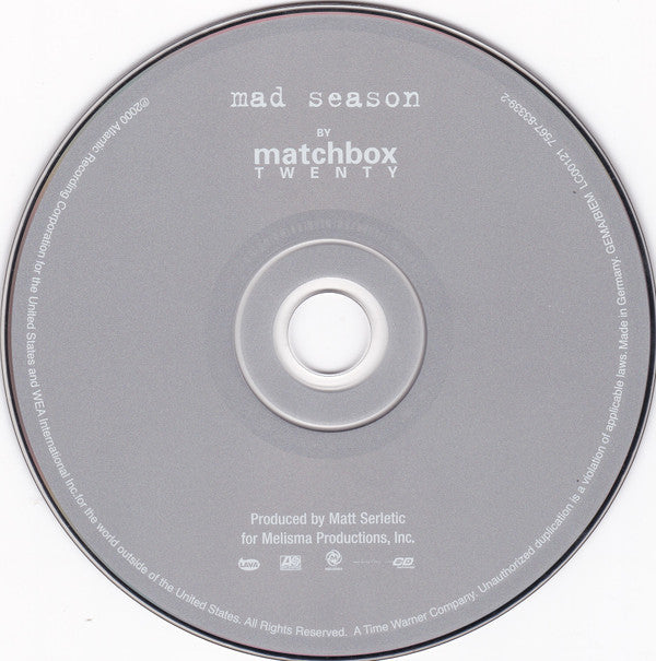Matchbox Twenty - Mad Season - Used CD image 9
