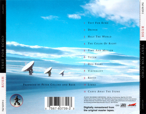 Rush - Test For Echo - CD image 2