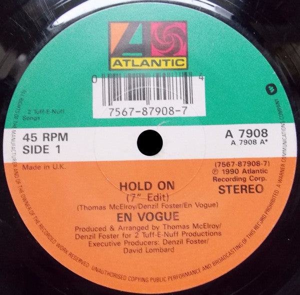 En Vogue - Hold On - Used Vinyl Record 7" image 3