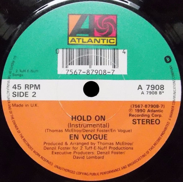 En Vogue - Hold On - Used Vinyl Record 7" image 4