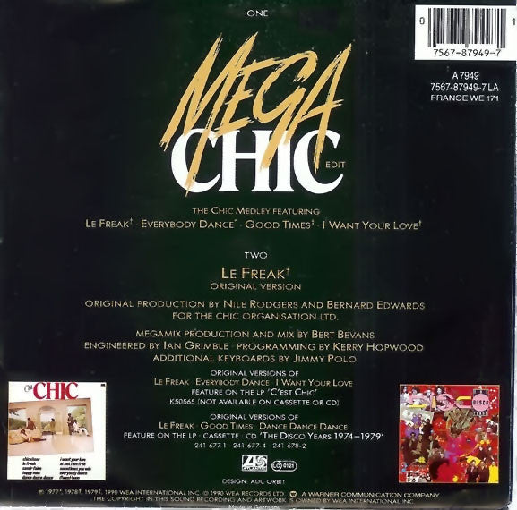Chic - Mega - Used Vinyl Record 7" image 8