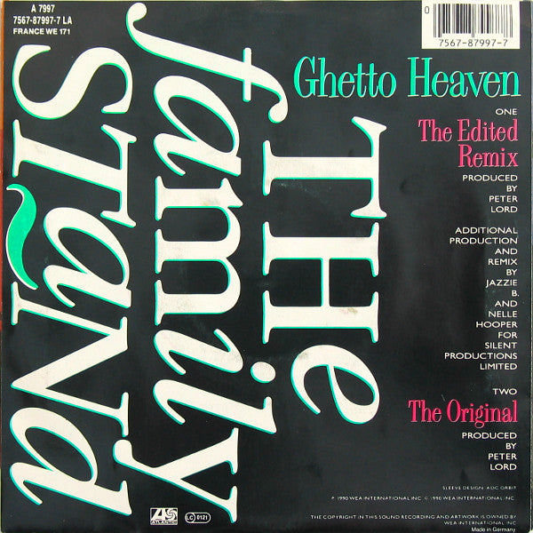 Family Stand - Ghetto Heaven - Used Vinyl Record 7" image 2