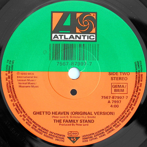 Family Stand - Ghetto Heaven - Used Vinyl Record 7" image 4