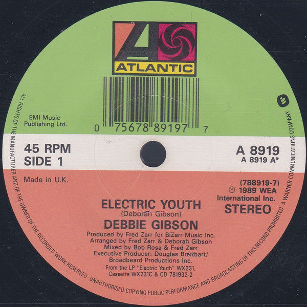 Debbie Gibson - Electric Youth (Special DJ Edit) - Used Vinyl Record image 3