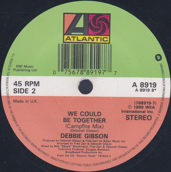 Debbie Gibson - Electric Youth (Special DJ Edit) - Used Vinyl Record image 4