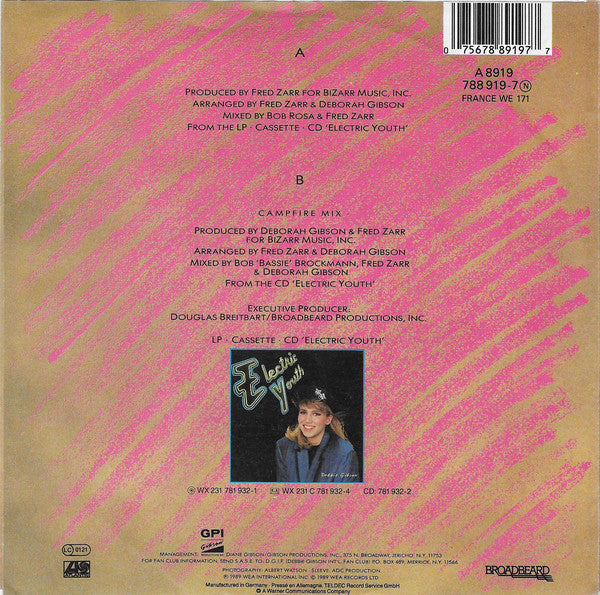Debbie Gibson - Electric Youth (Special DJ Edit) - Used Vinyl Record image 6