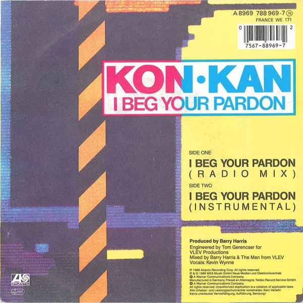 Kon Kan - I Beg Your Pardon - Used Vinyl Record 7" image 2