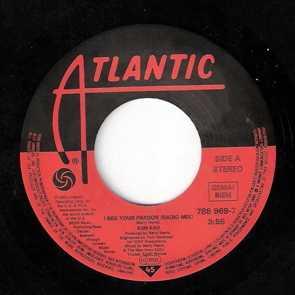 Kon Kan - I Beg Your Pardon - Used Vinyl Record 7" image 3