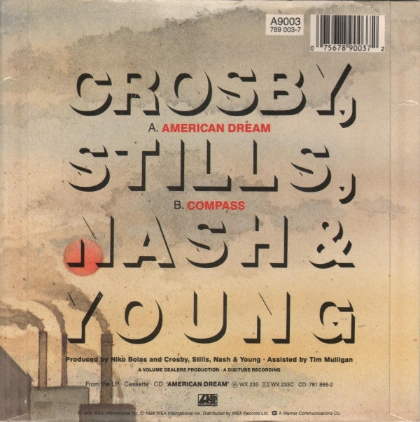 Crosby - American Dream - Used Vinyl Record 7" image 2