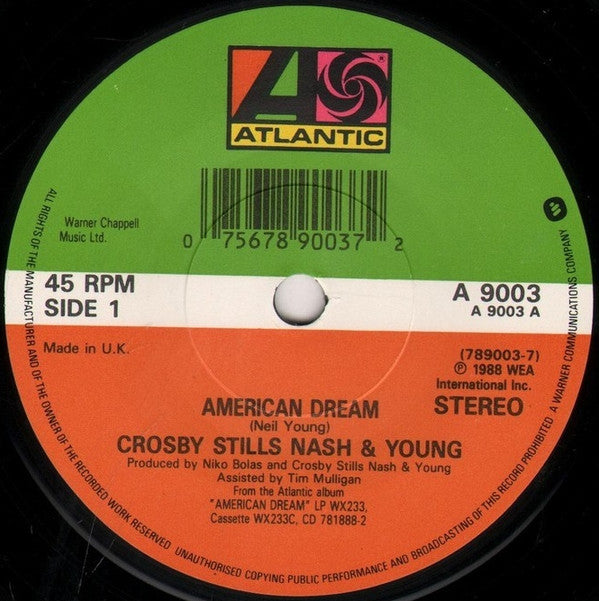 Crosby - American Dream - Used Vinyl Record 7" image 7
