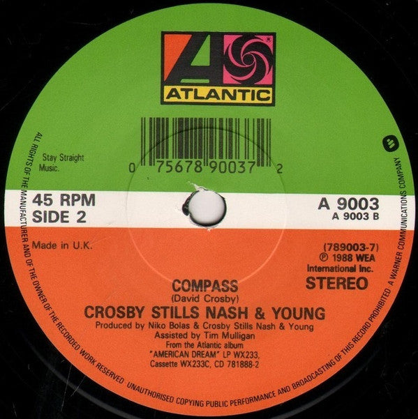 Crosby - American Dream - Used Vinyl Record 7" image 8