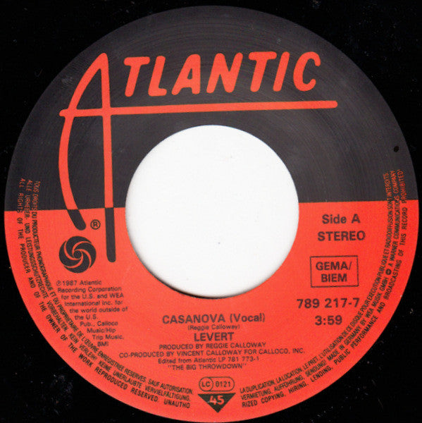 LeVert - Casanova - Used Vinyl Record 7" image 7